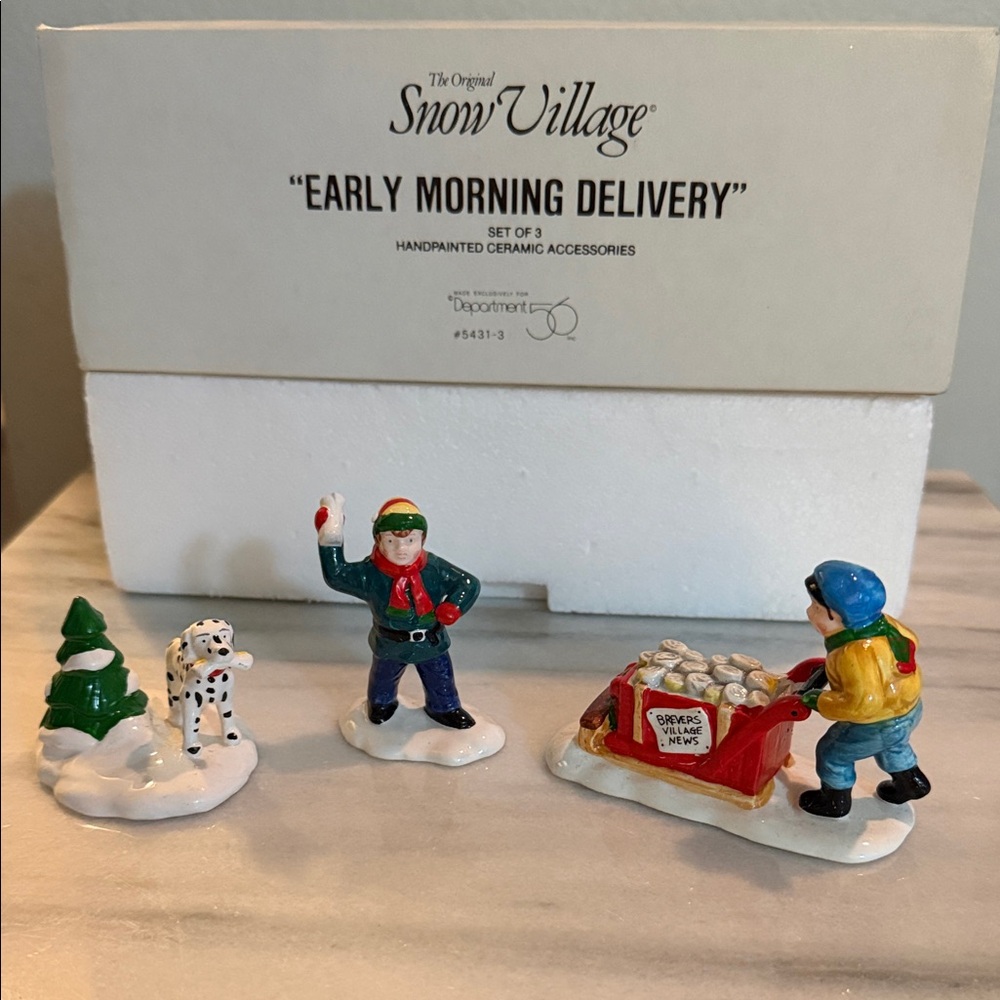 THE ORIGINAL SNOW VILLAGE “EARLY MORNING DELIVERY DEPT 56